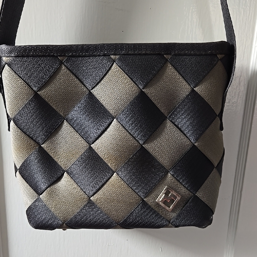Black and Gray Seatbelt Bag